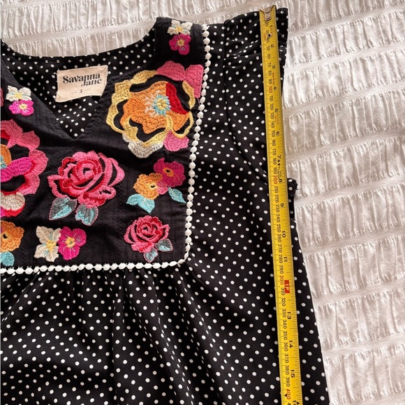 Savanna Jane Black and White Flutter Sleeve Sundress - Picture 3 of 8